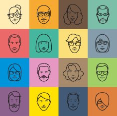 Simple Face Symbols - Illustration N2
