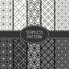 Set of geometric seamless cube pattern Wrapping Optical illusion effect