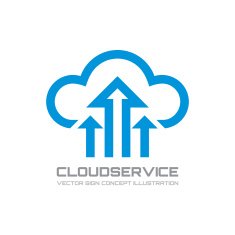 Cloud Service - vector sign concept illustration