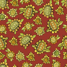 cheerful pattern with sunflowers