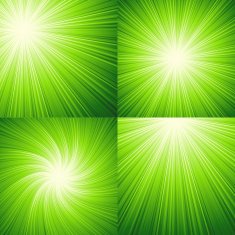 Sunbeams green vector illustration background