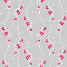 Tender Flowers Wavy Seamless Background