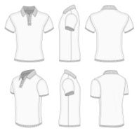 Men&#039;s white short sleeve polo shirt