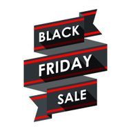 Black friday sale Label ribbon design