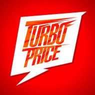 Turbo price sale design with speech bubble