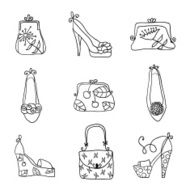 Fashion collection ladies bags and shoes