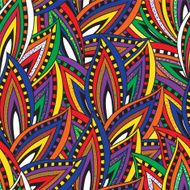 Seamless pattern with colored leaves and blots in grunge style N2
