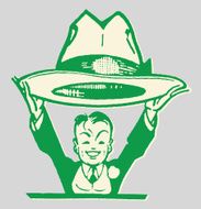 Man Holding up Fedora