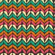 Boho seamless pattern vintage colorful background N2