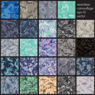 Seamless Camouflage pattern vector N4