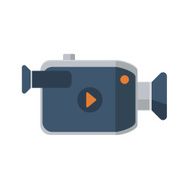 Video camera flat icon vector icon