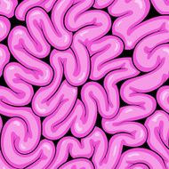Vector background with brains Seamless pattern