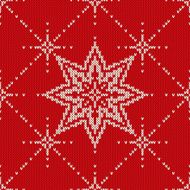 Christmas Sweater Design Seamless Knitted Pattern with Stars N3