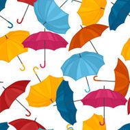 Seamless pattern with colored umbrellas for background design N5