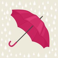 Abstract background with colored umbrella and rain drops N2