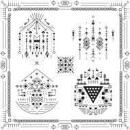 Boho tribal ethnic elements