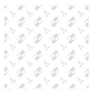 Scissors and comb Seamless pattern with tools