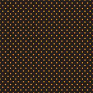 Seamless orange polka dots on black background