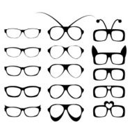 Set of glasses frame in fancy style