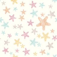 Grunge star background Seamless pattern Colorful party texture