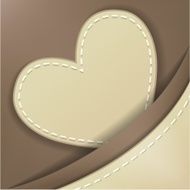 Heart shape stitched object illustration