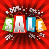 Sale poster with percent discount N4