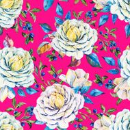Watercolor floral vector pattern N21