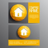 Vector abstract business card N15