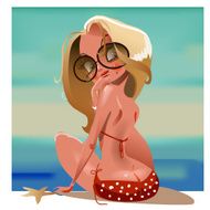 cute beach blonde girl