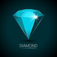 Light-Blue Colored Sparkling Diamond