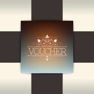 Excllusive gift voucher design Simply glossy blur background Vector N2