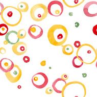 Hand Drawn Watercolor Circles seamless pattern N2