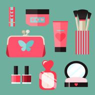 Flat cosmetics Vector illustrations