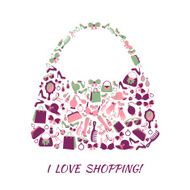 Woman accessories shopping bag
