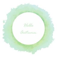 Circle banner on light love green vintage background