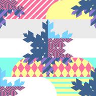 Multicolor snowflake creative color blocking background