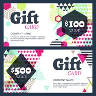 Vector creative gift voucher or card background template