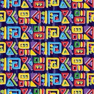 Geometric seamless colorful pattern N2