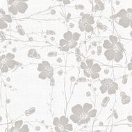 Monochrome seamless pattern of abstract flowers Hand-drawn floral background N5