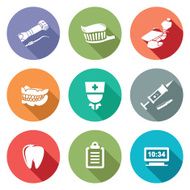 Stomatology Icons Set Vector Illustration