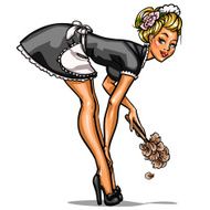 Pin Up cleaning girl N2