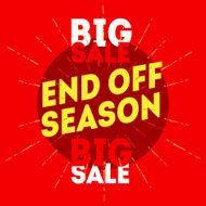 End Off Season Big Sale Vector vintage illustration