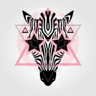 Zebra head Tribal pattern N3