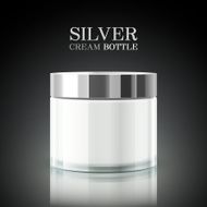 silver cream bottle package
