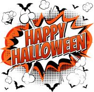 Happy Halloween - Comic book style invitation