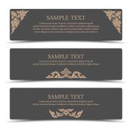Collection banner design with line thai art vector N2