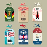 Vintage luggage tags