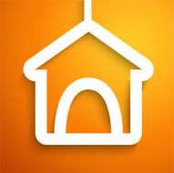 Applique doghouse icon frame illustration