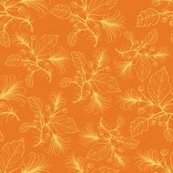 Orange floral pattern Vector illustration