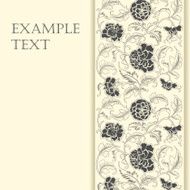 Elegant card with decorative asian flowers N2